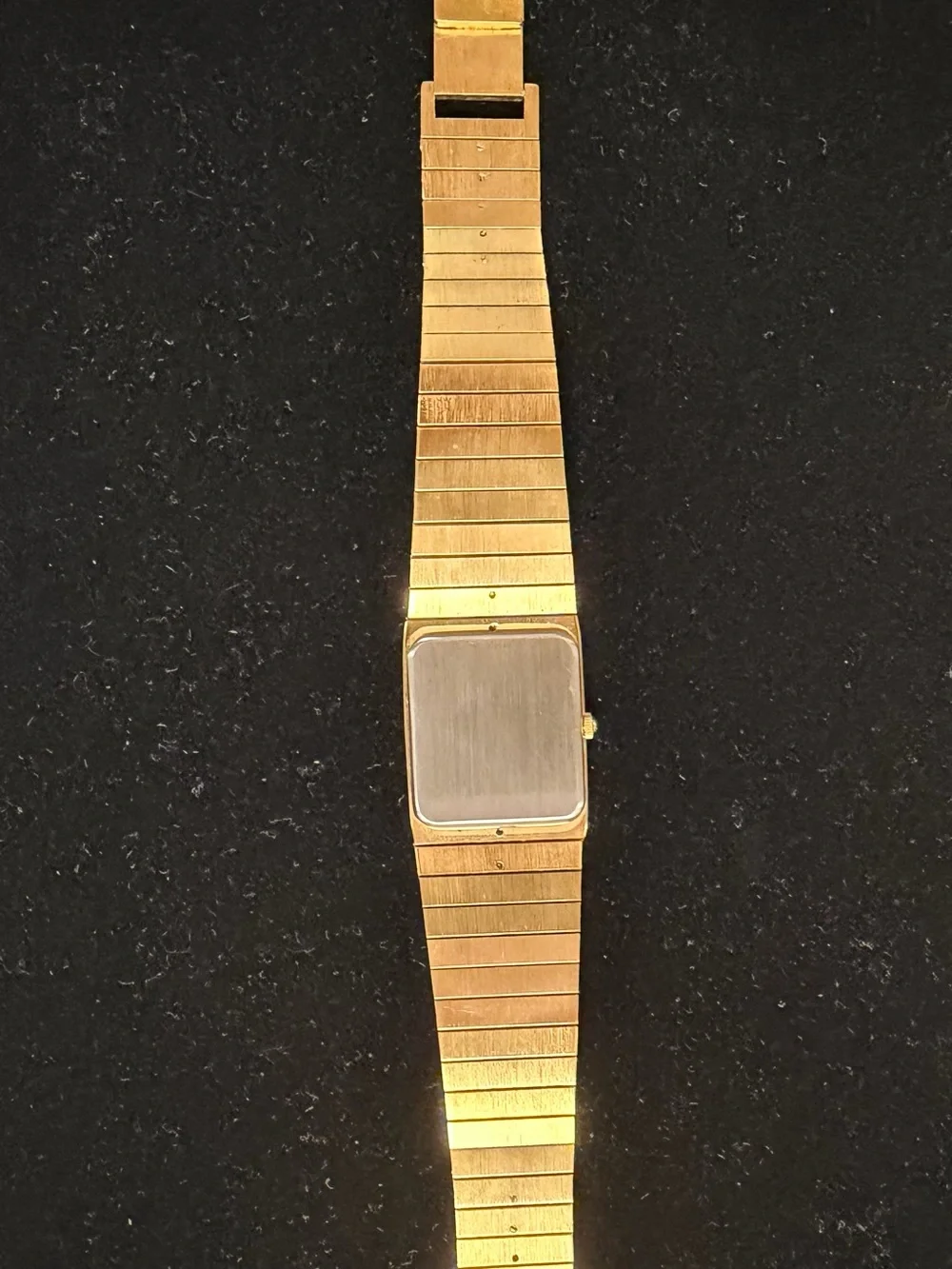 Longines Gold Tone Ribbed Bracelet Dress Watch